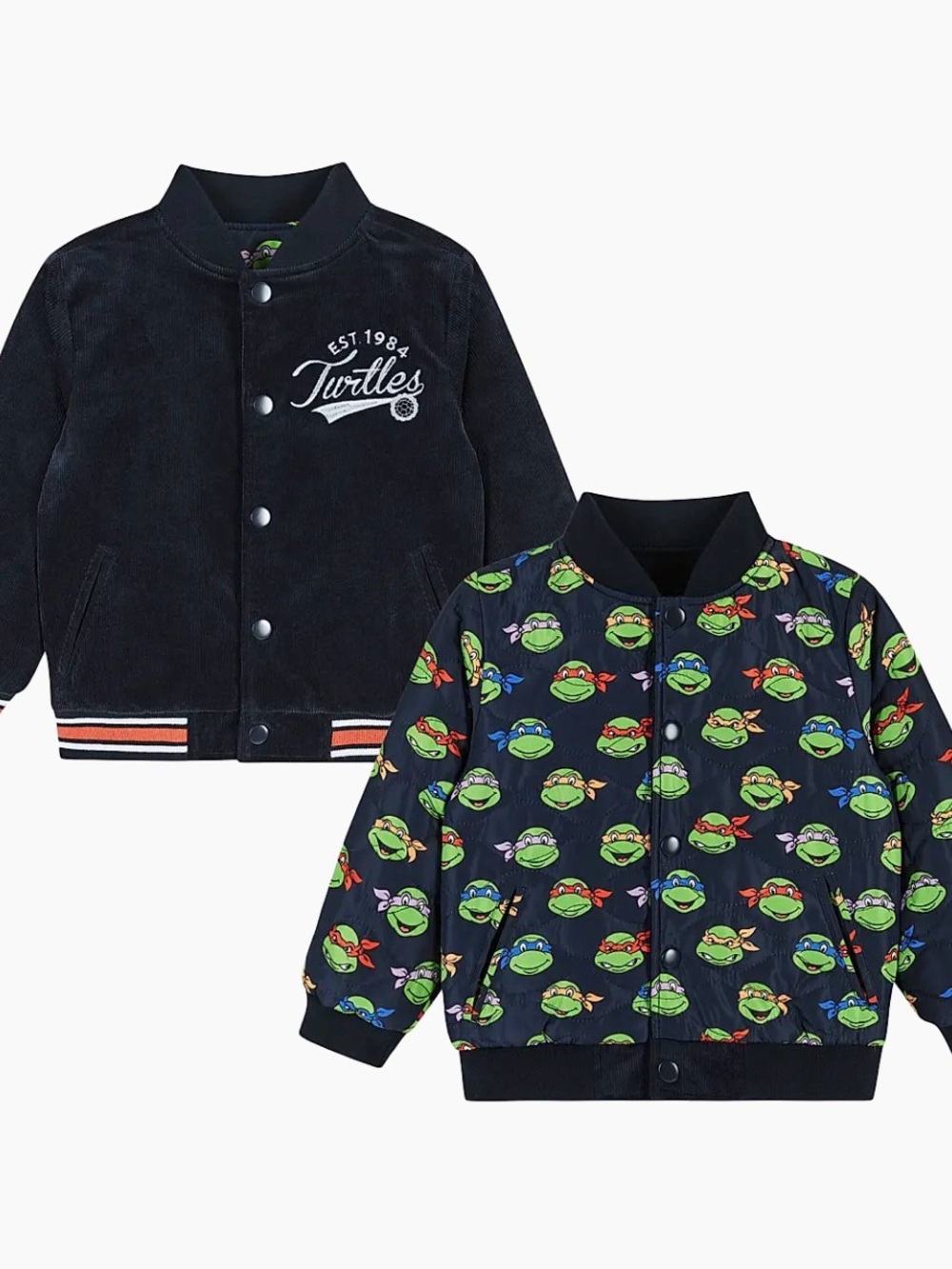 Reversible Teenage Mutant Ninja Turtles (TMNT) Jacket - Boys Size 7